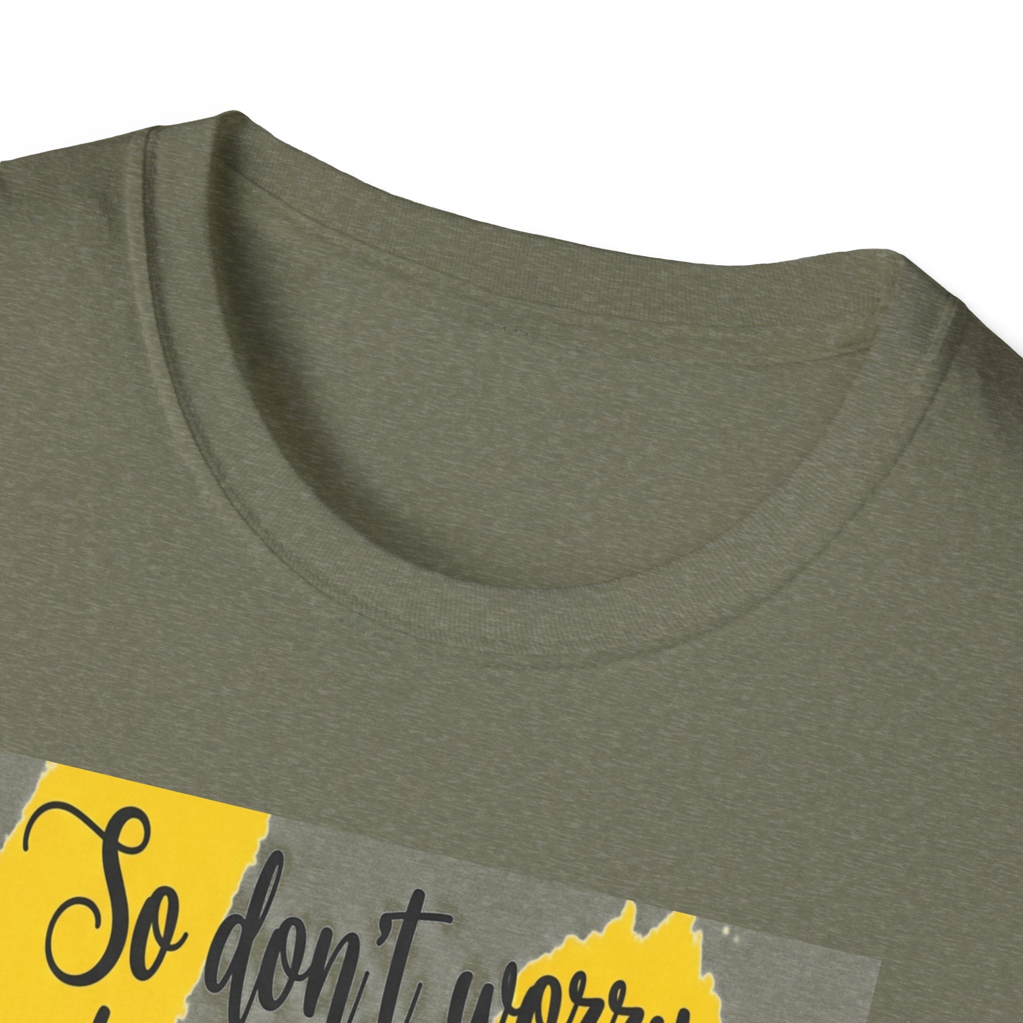 Unisex Oversized Cotton T-Shirt mathew 6:34 light yellow patch for US– Bible Verse Inspired Design