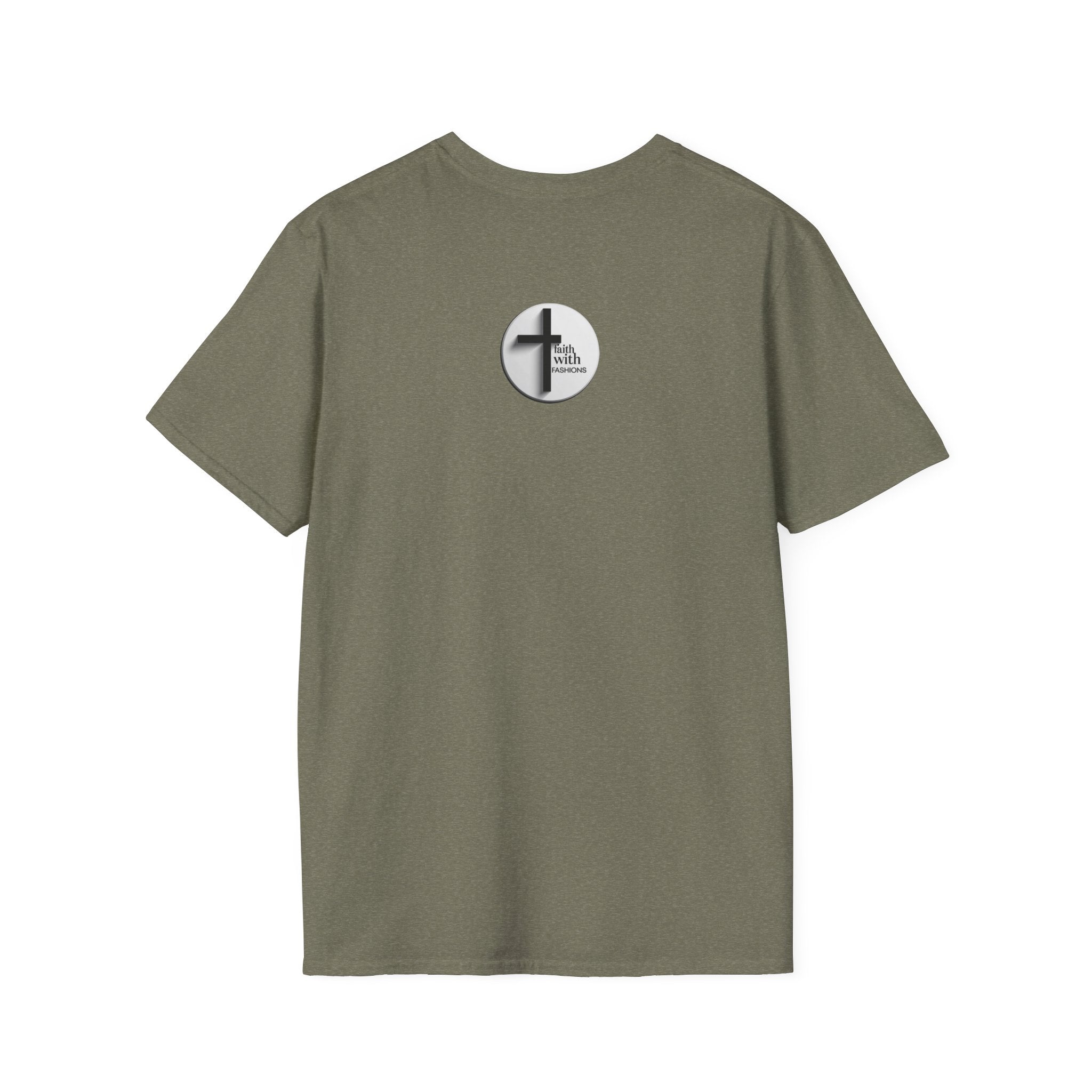 Unisex Oversized Cotton T-Shirt mathew 6:34 light yellow patch for US– Bible Verse Inspired Design