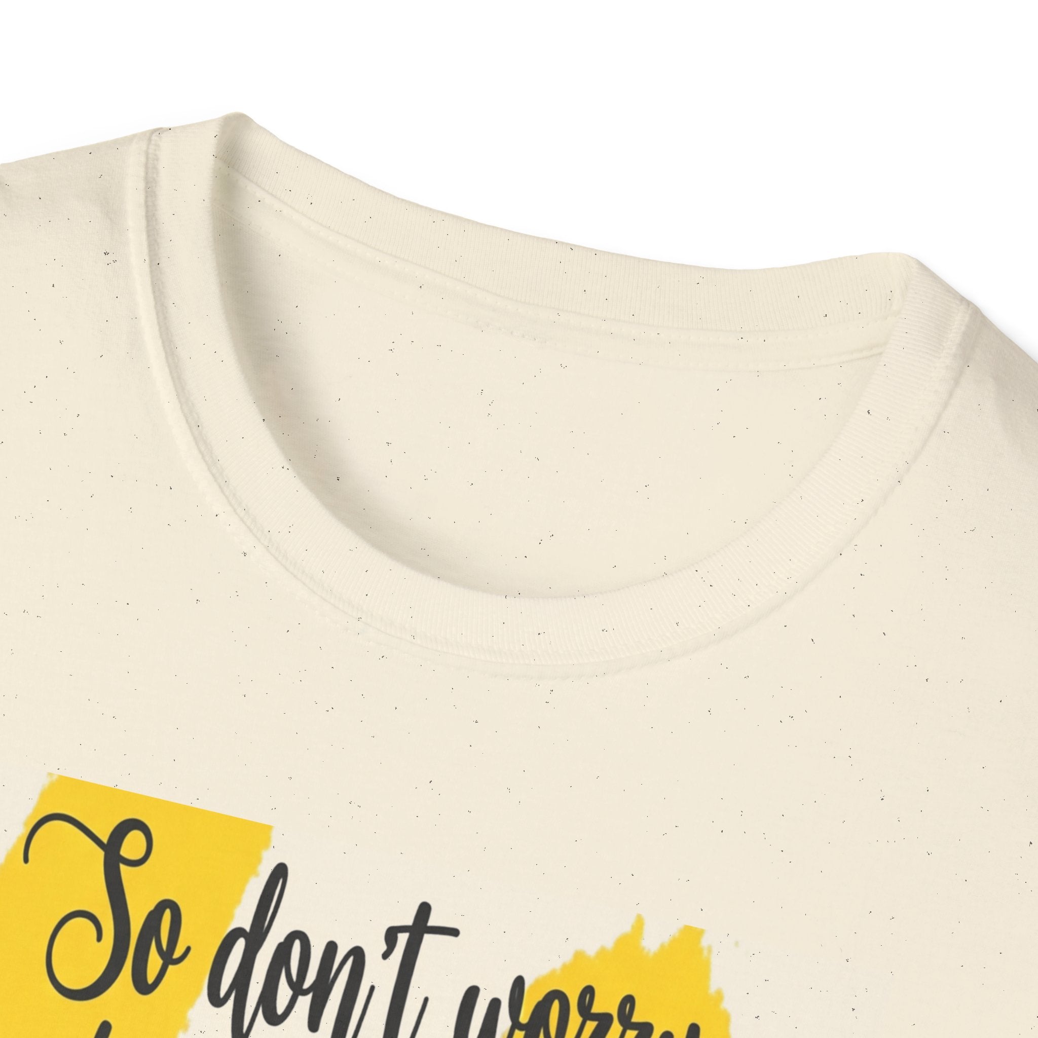 Unisex Oversized Cotton T-Shirt mathew 6:34 light yellow patch for US– Bible Verse Inspired Design