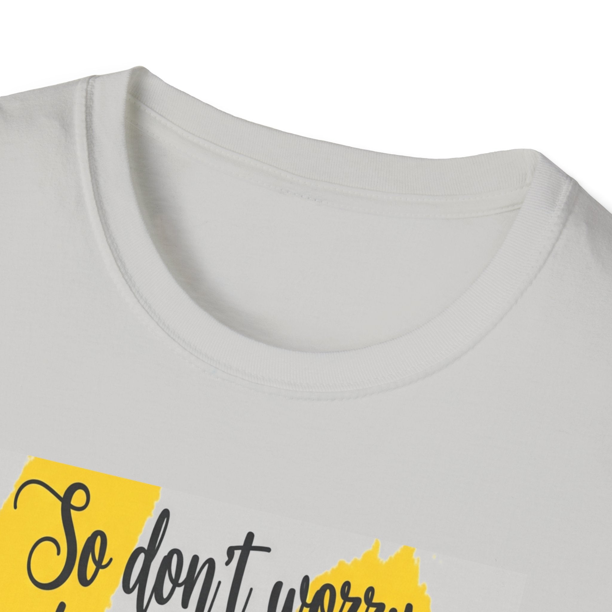 Unisex Oversized Cotton T-Shirt mathew 6:34 light yellow patch for US– Bible Verse Inspired Design