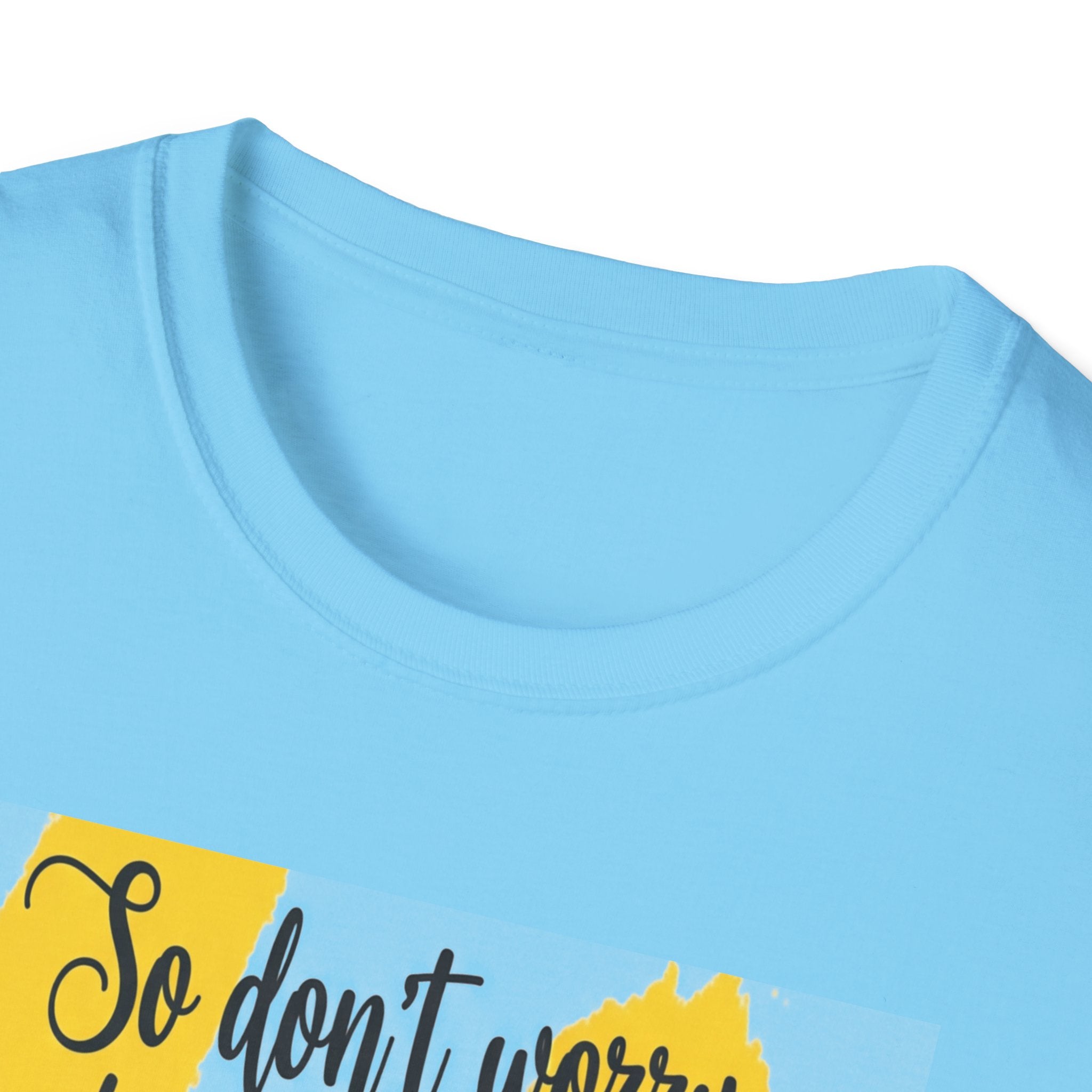 Unisex Oversized Cotton T-Shirt mathew 6:34 light yellow patch for US– Bible Verse Inspired Design