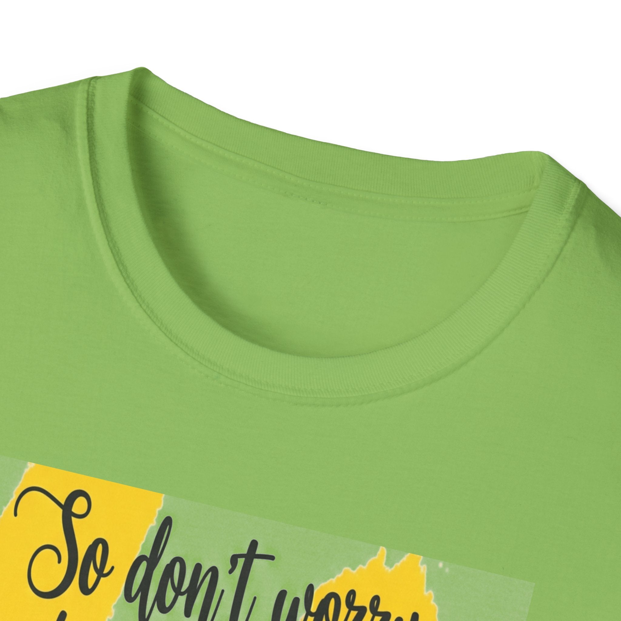 Unisex Oversized Cotton T-Shirt mathew 6:34 light yellow patch for US– Bible Verse Inspired Design