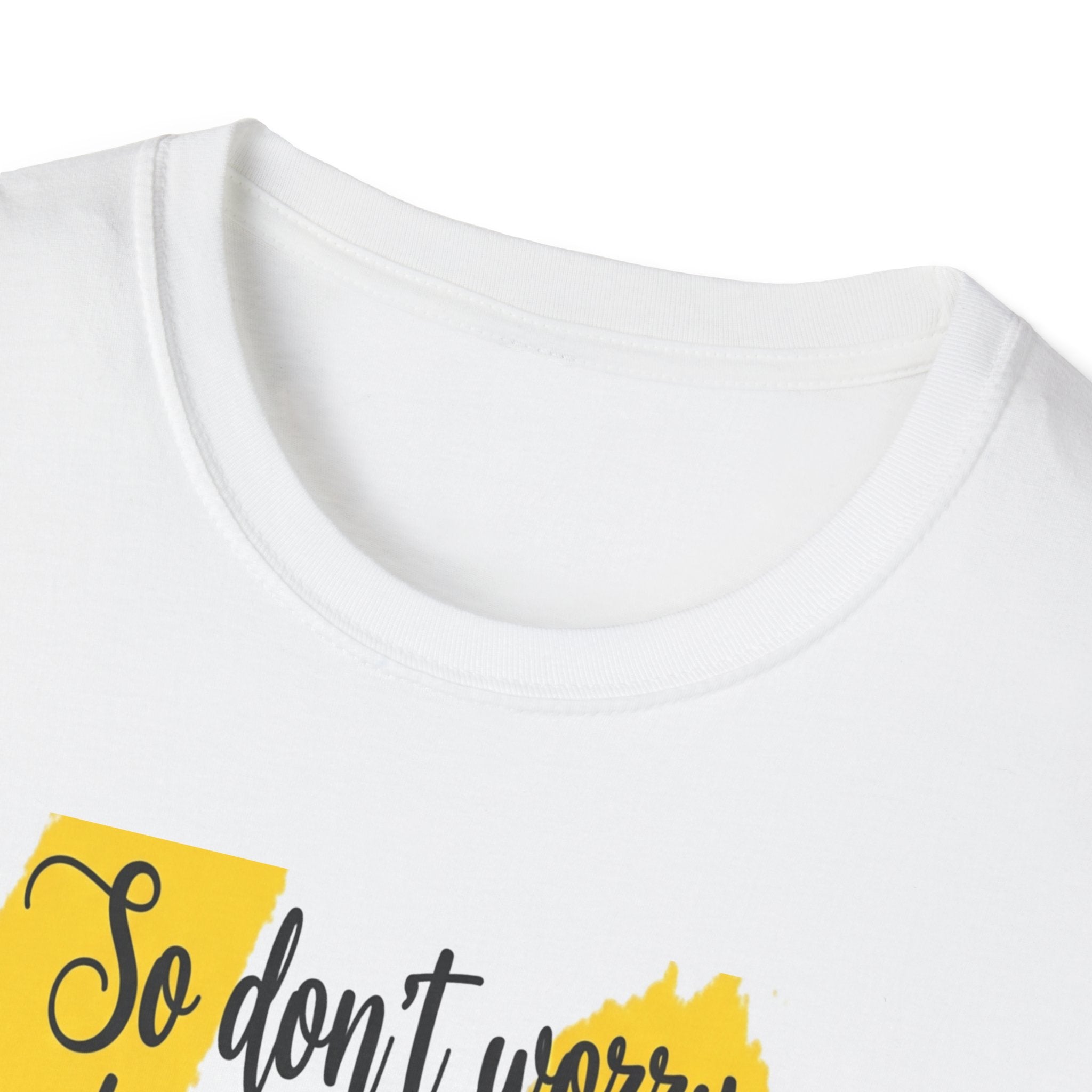 Unisex Oversized Cotton T-Shirt mathew 6:34 light yellow patch for US– Bible Verse Inspired Design