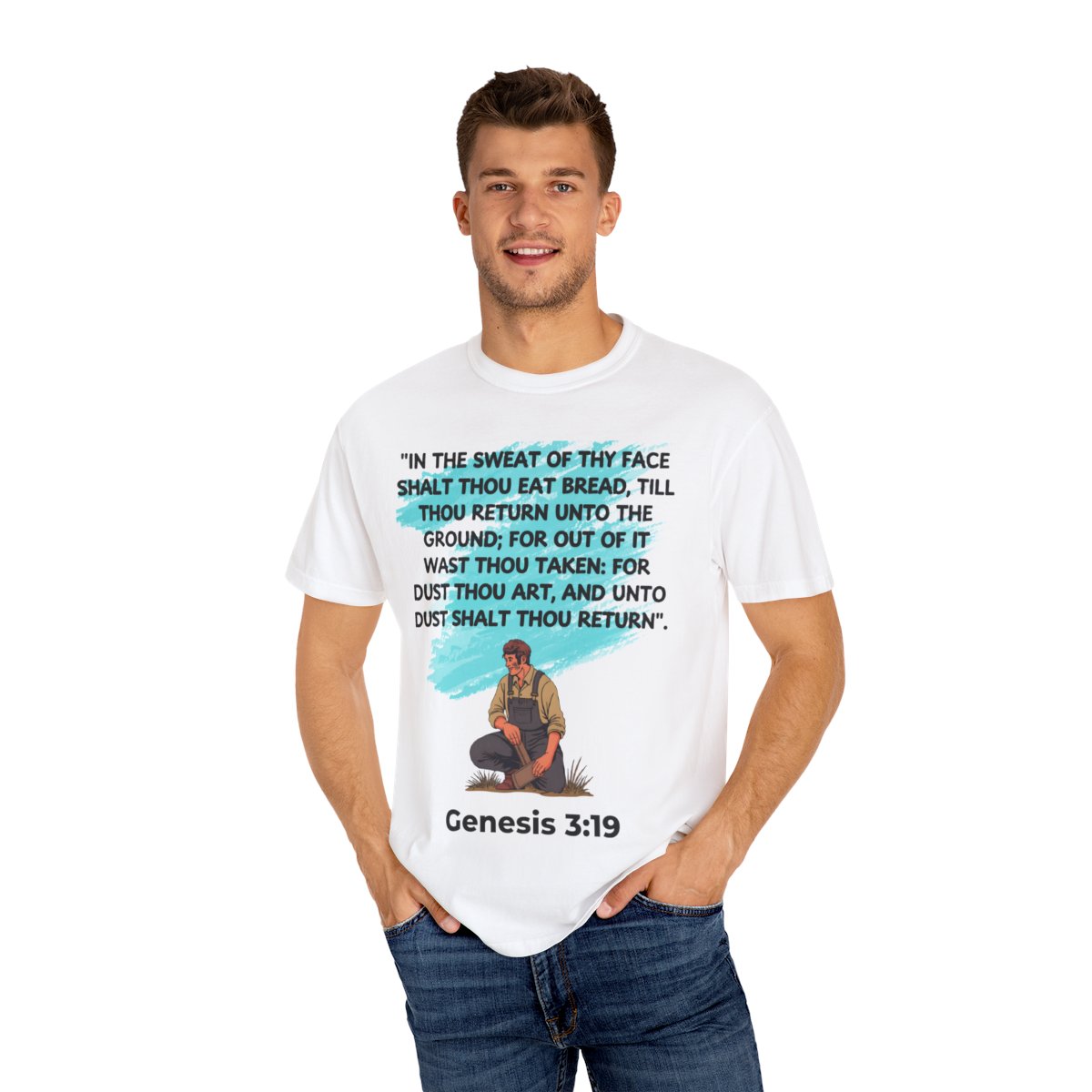 Buy Christian Quote & Bible Verse T-Shirt Genesis 3:19 | Bible Verse Inspired