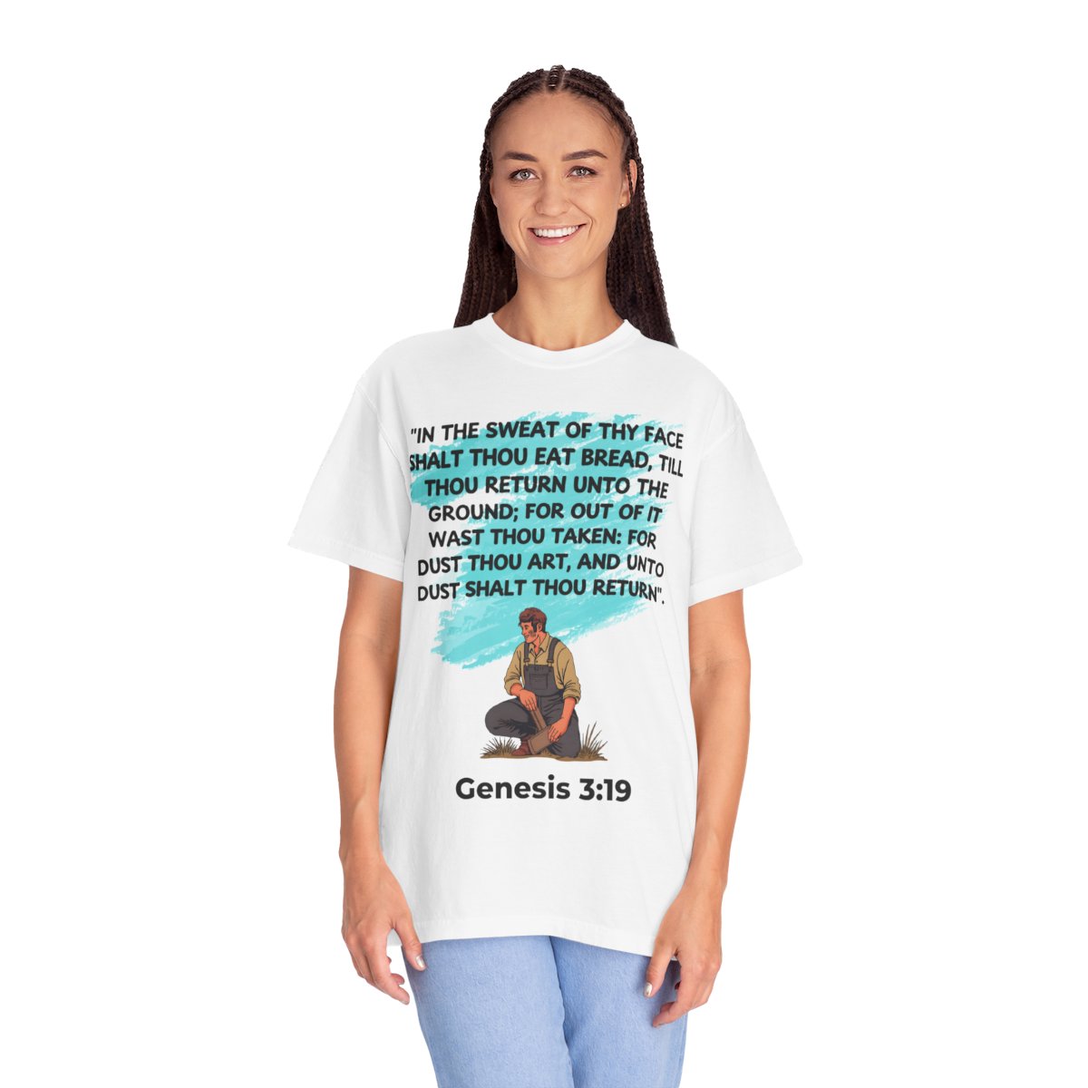 Buy Christian Quote & Bible Verse T-Shirt Genesis 3:19 | Bible Verse Inspired