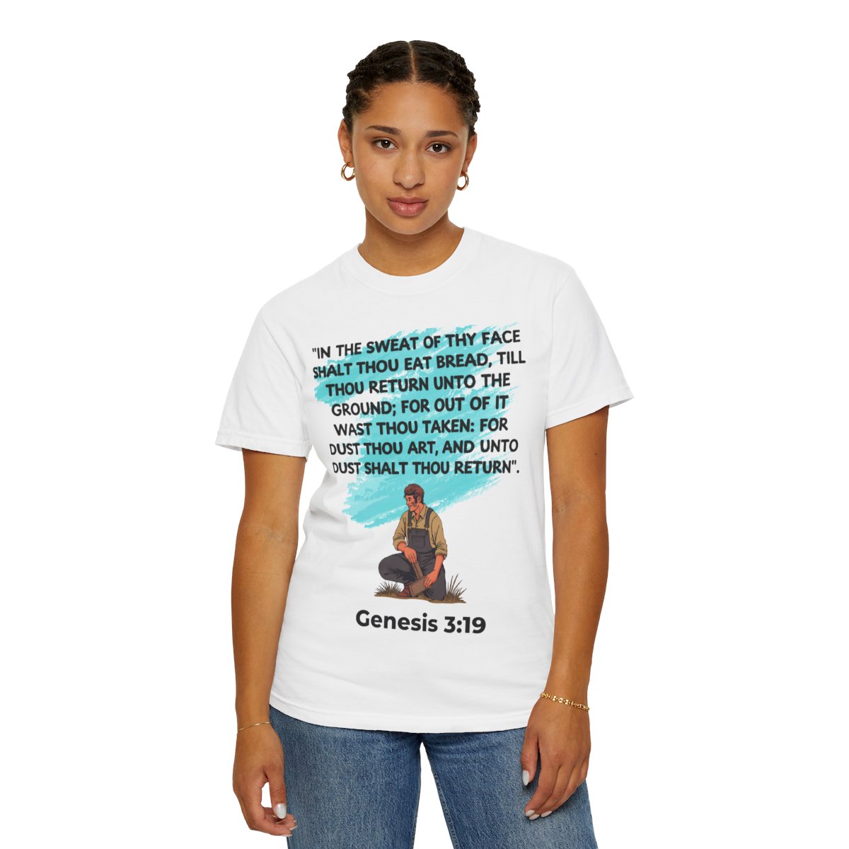 Buy Christian Quote & Bible Verse T-Shirt Genesis 3:19 | Bible Verse Inspired