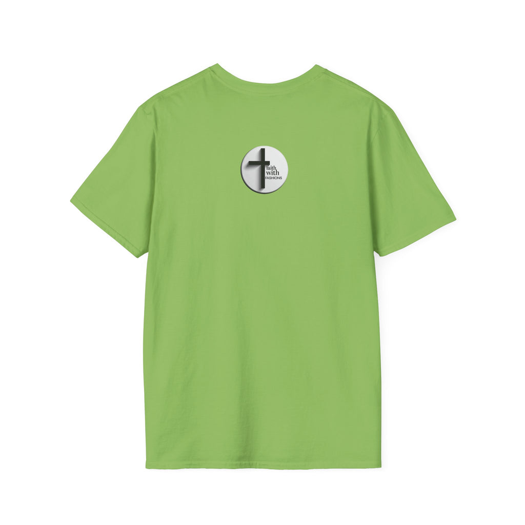 Unisex Oversized Cotton T-Shirt mathew 6:34 light yellow patch for US– Bible Verse Inspired Design