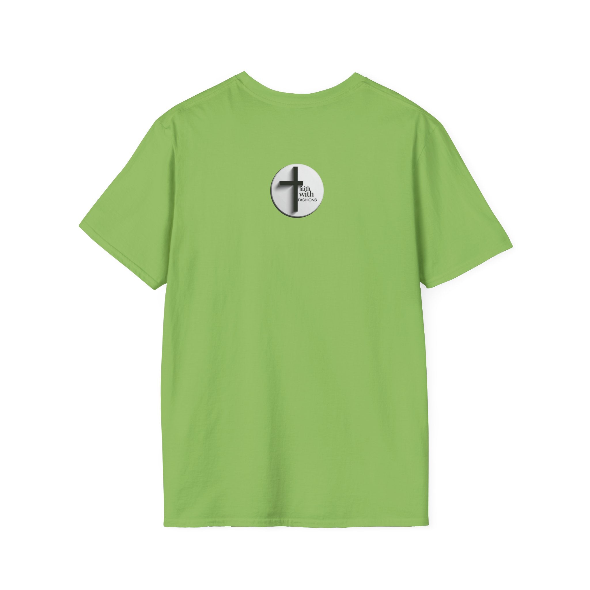 Unisex Oversized Cotton T-Shirt mathew 6:34 light yellow patch for US– Bible Verse Inspired Design