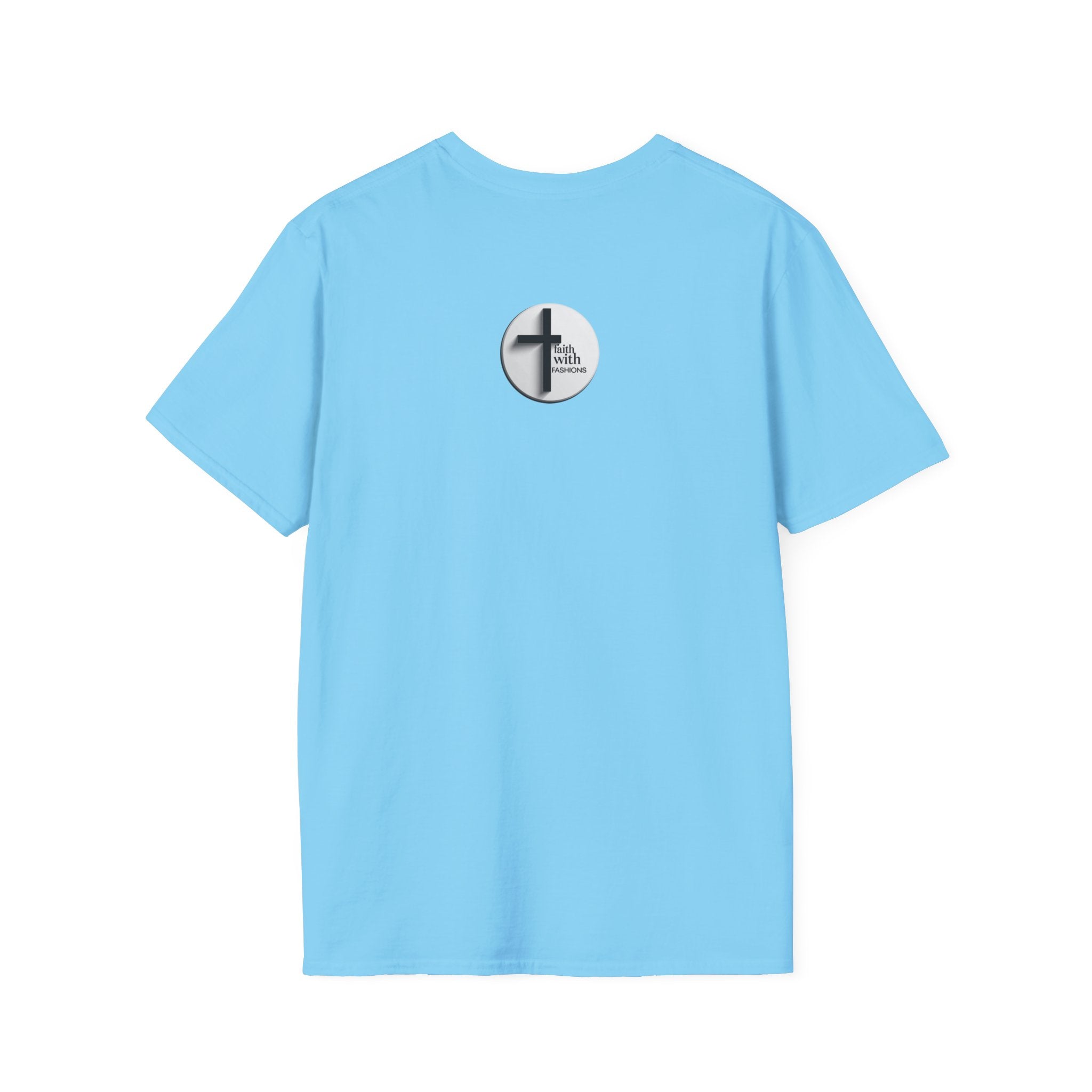 Unisex Oversized Cotton T-Shirt mathew 6:34 light yellow patch for US– Bible Verse Inspired Design