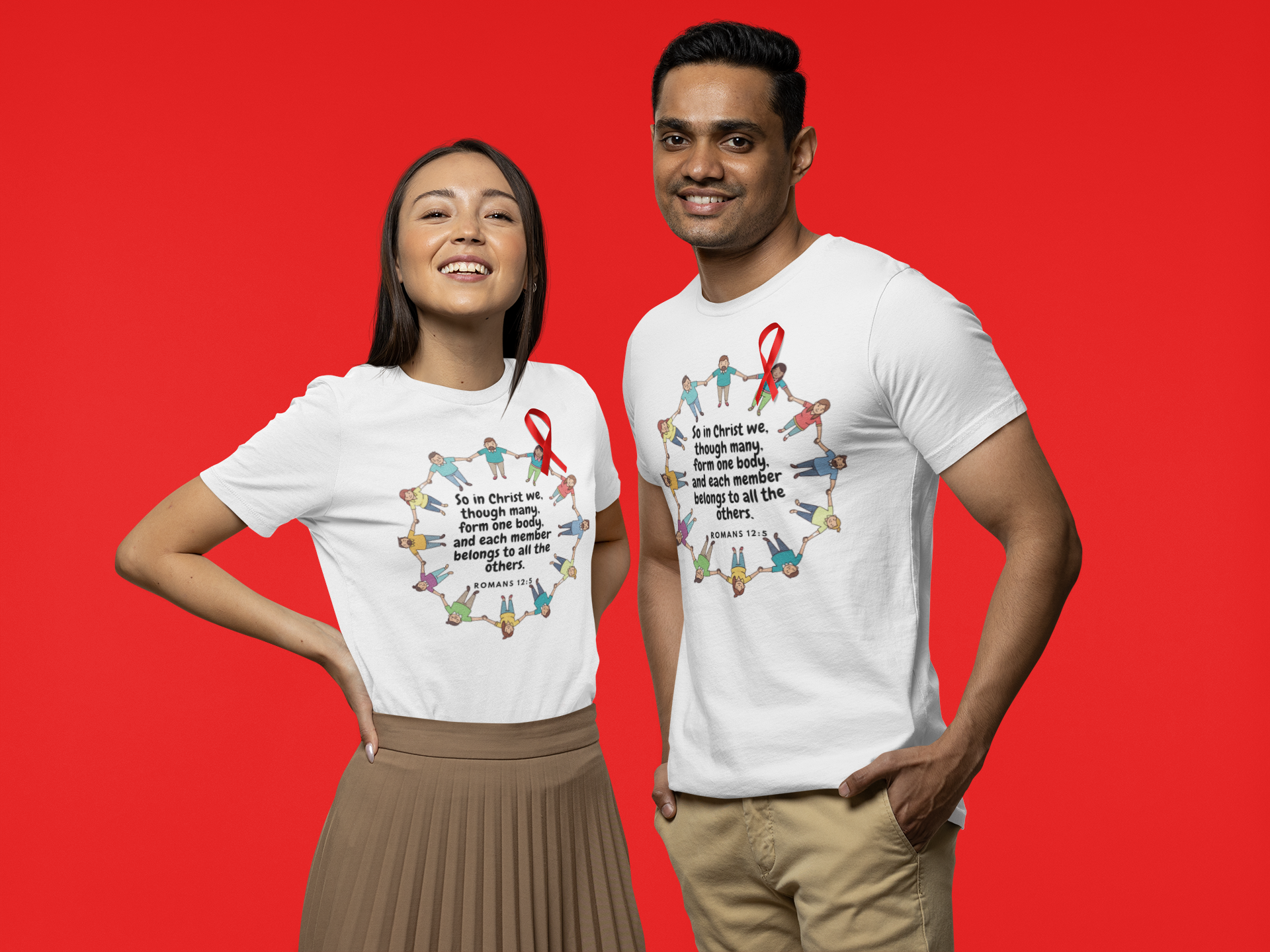 Unisex Standard Crew T-Shirt - Bible Verse Romans 12:5