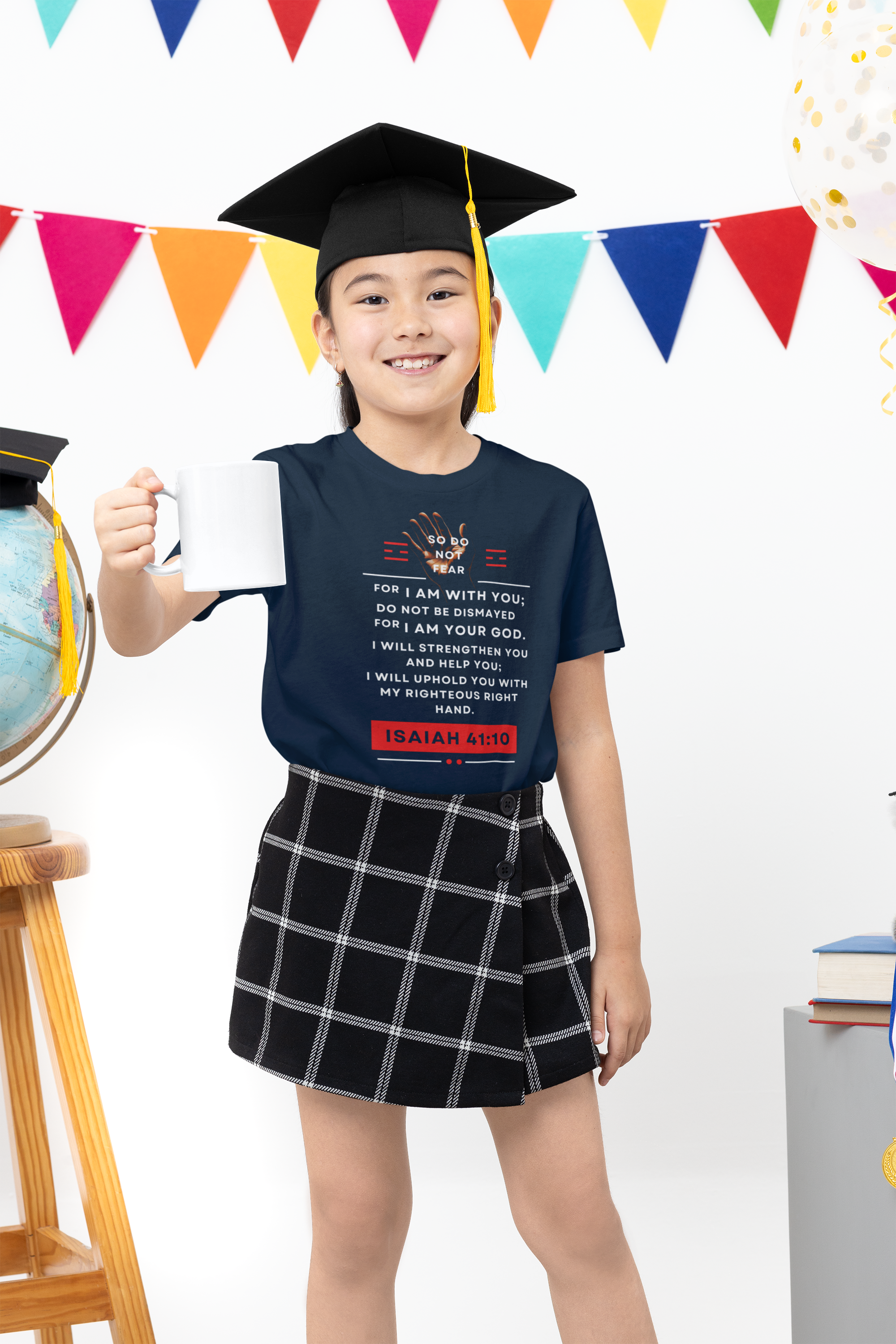 Buy Christian Bible Verse T-Shirts for Kids Girl Isaiah 41:10 Bible Verse Design