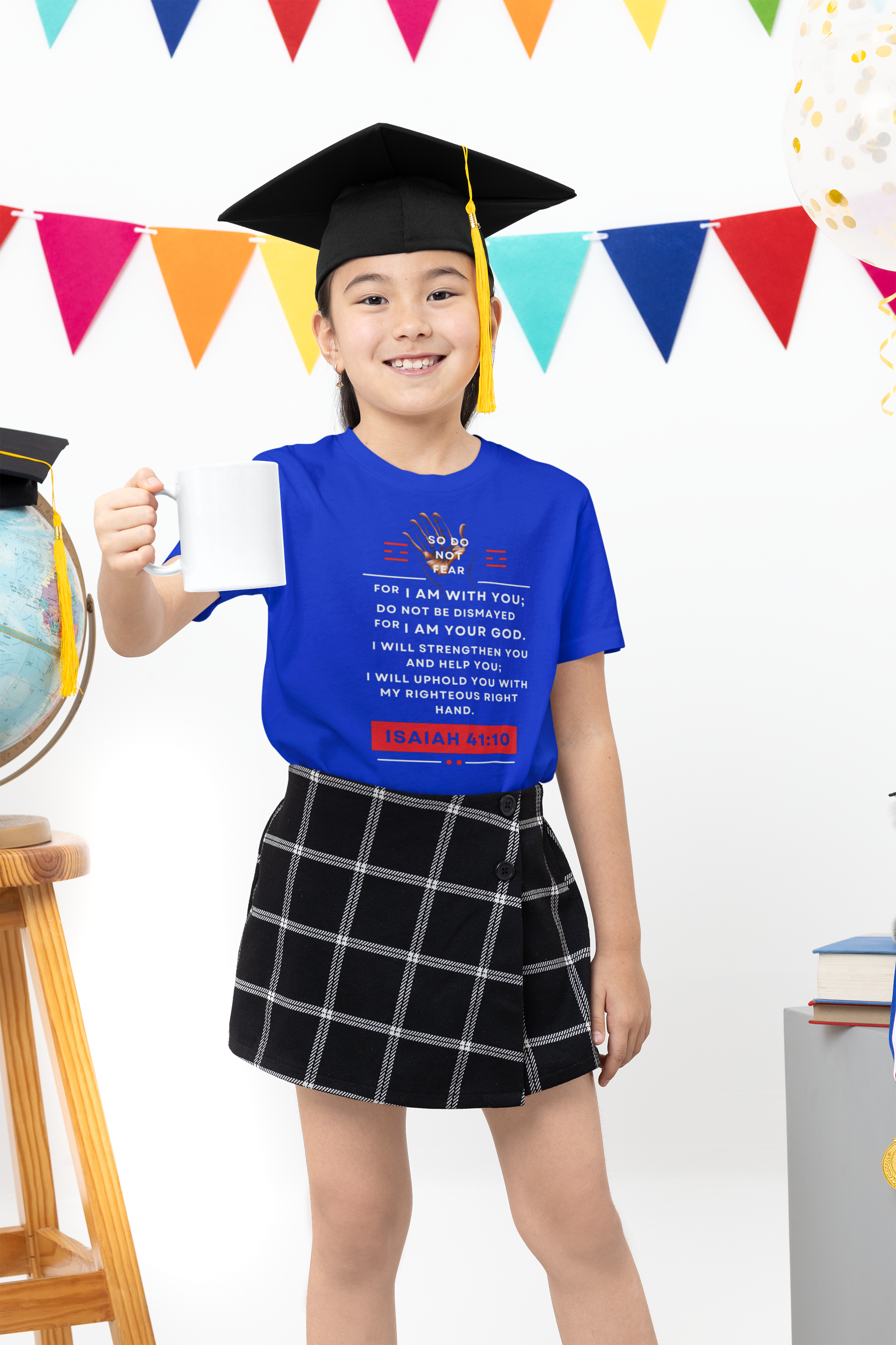Buy Christian Bible Verse T-Shirts for Kids Girl Isaiah 41:10 Bible Verse Design