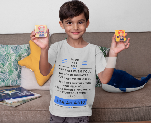 Buy Christian Bible Verse T-Shirts for Kids | Boy | Isaiah 41:10