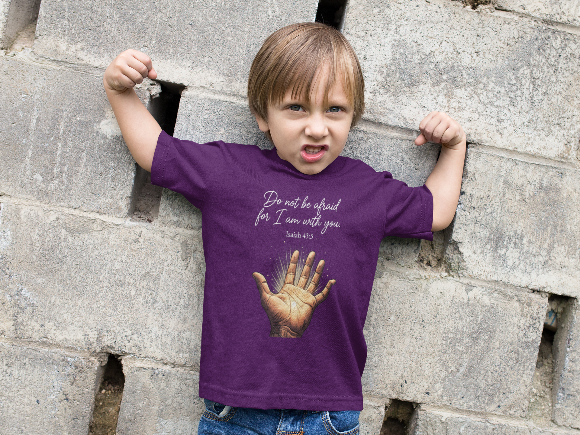 Buy Christian Bible Verse T-Shirts for Kids | Boy | Isaiah 43:5 | Bible Verse Design