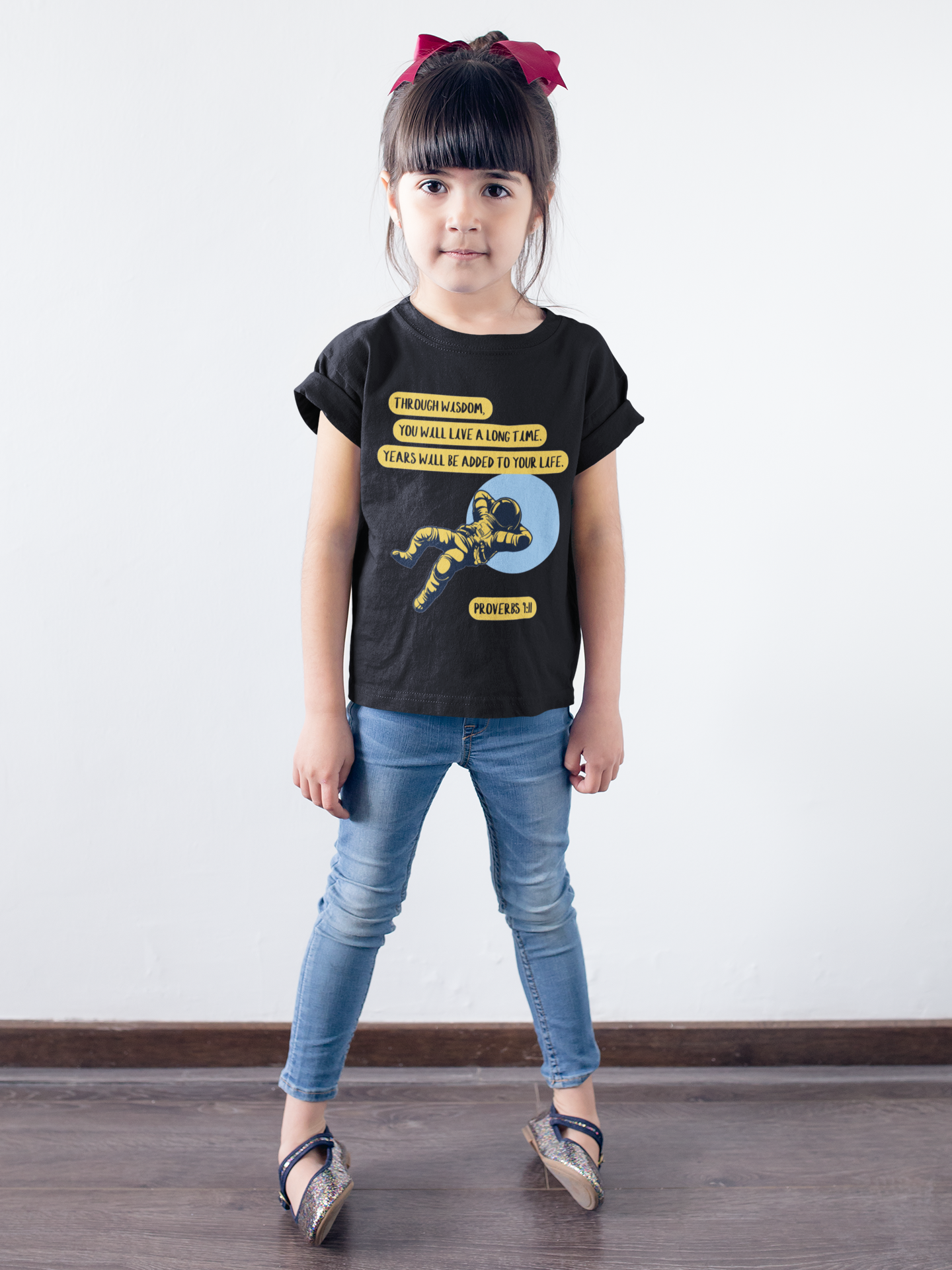 Buy Christian Bible Verse T-Shirts for Kids | Girl | Psalm 9:11 | Bible Verses Inspired