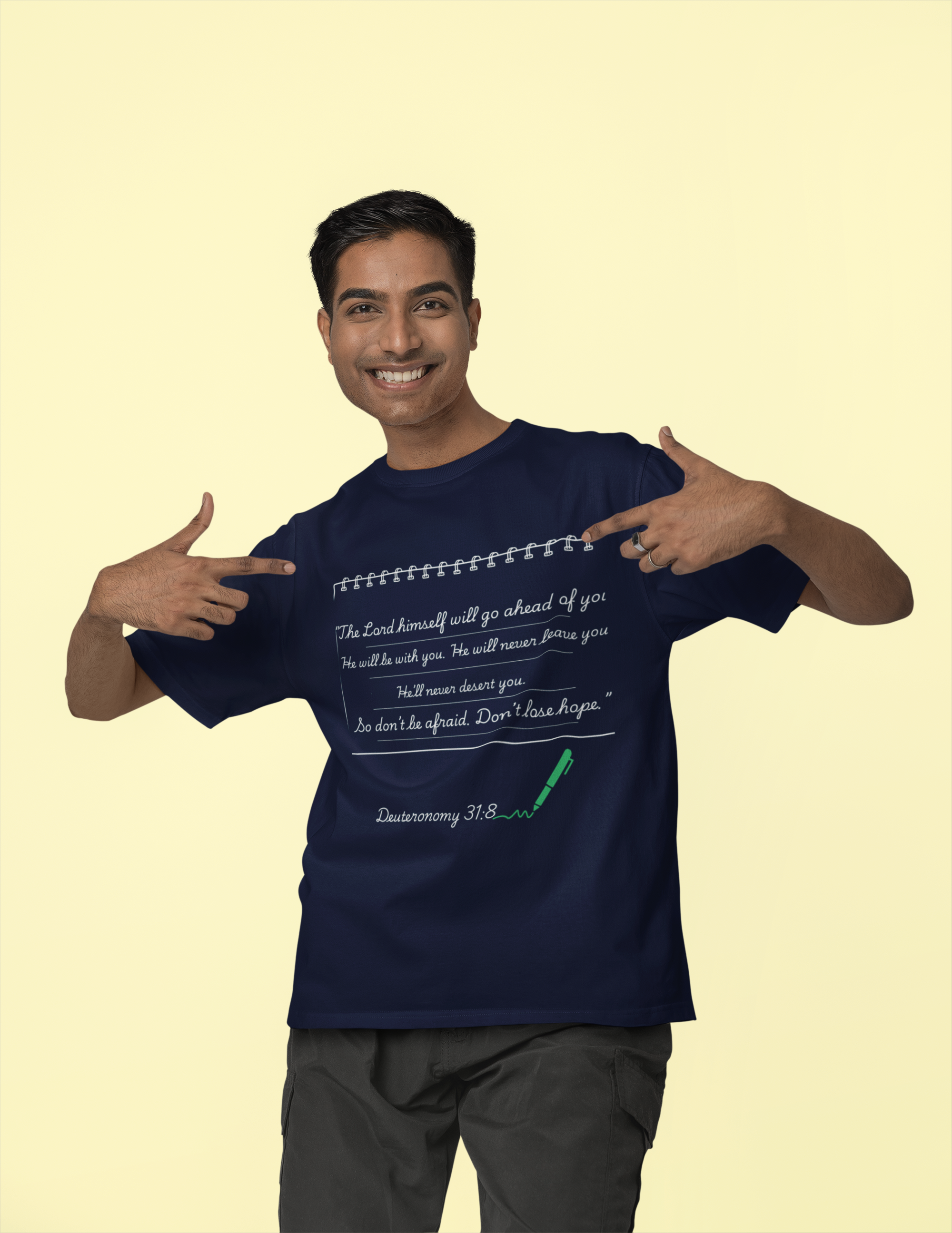 Buy Christian Quote & Bible Verse T-Shirt Deuteronomy 31:8