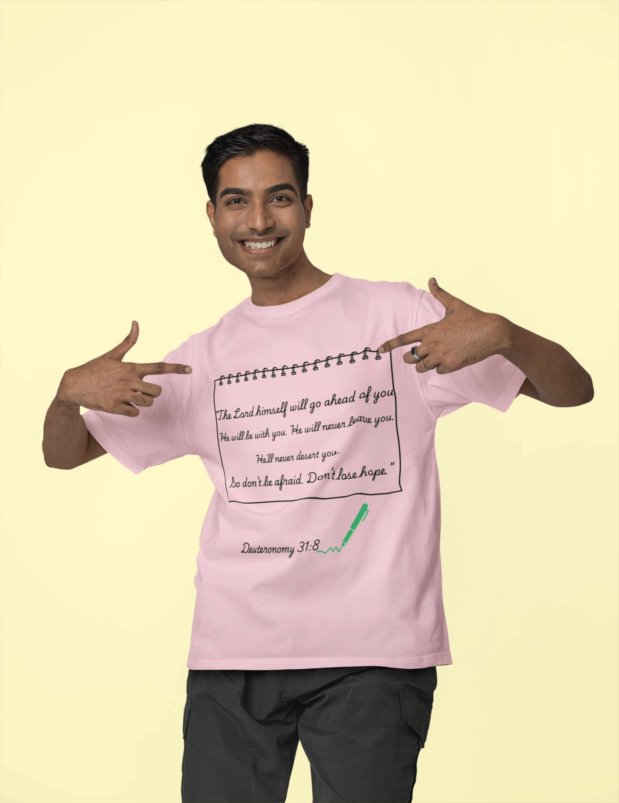 Buy Christian Quote & Bible Verse T-Shirt Deuteronomy 31:8 | Bible Verse Inspired Design