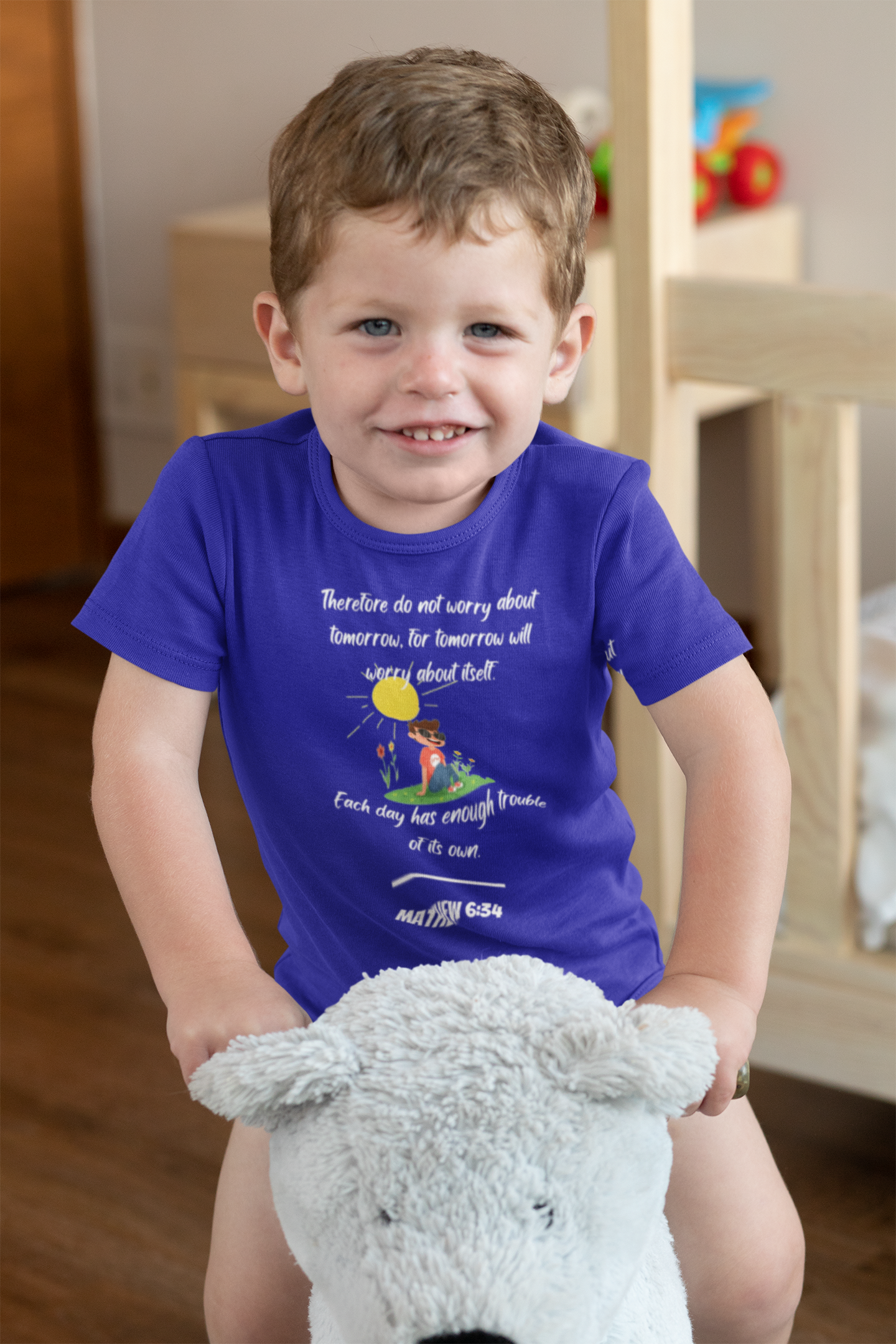 Buy Christian Bible Verse T-Shirts for Kids Boy Mathew 6:34
