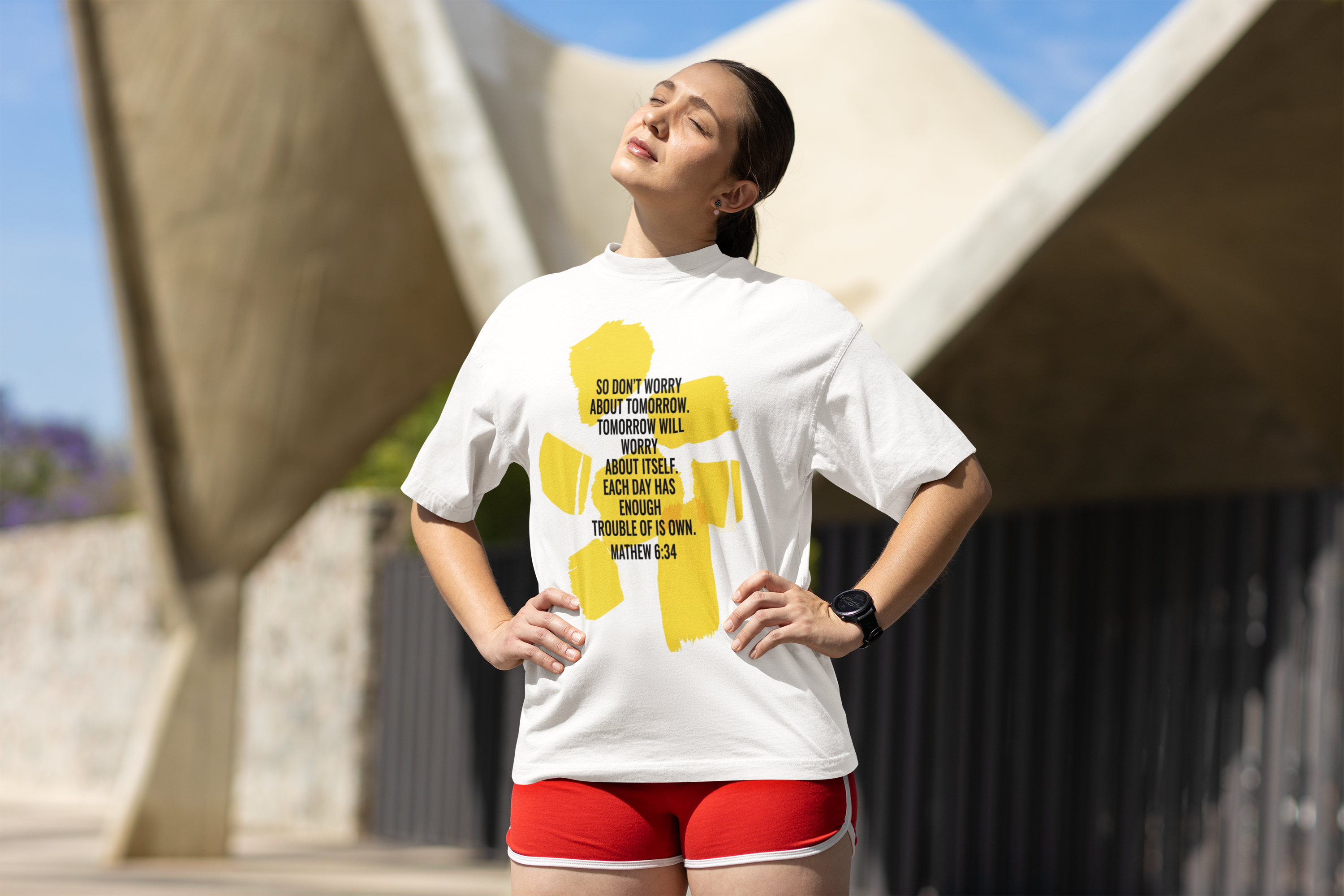 Buy Christian Quote & Bible Verse T-Shirt Mathew 6:34 Bible Verse Inspired Design