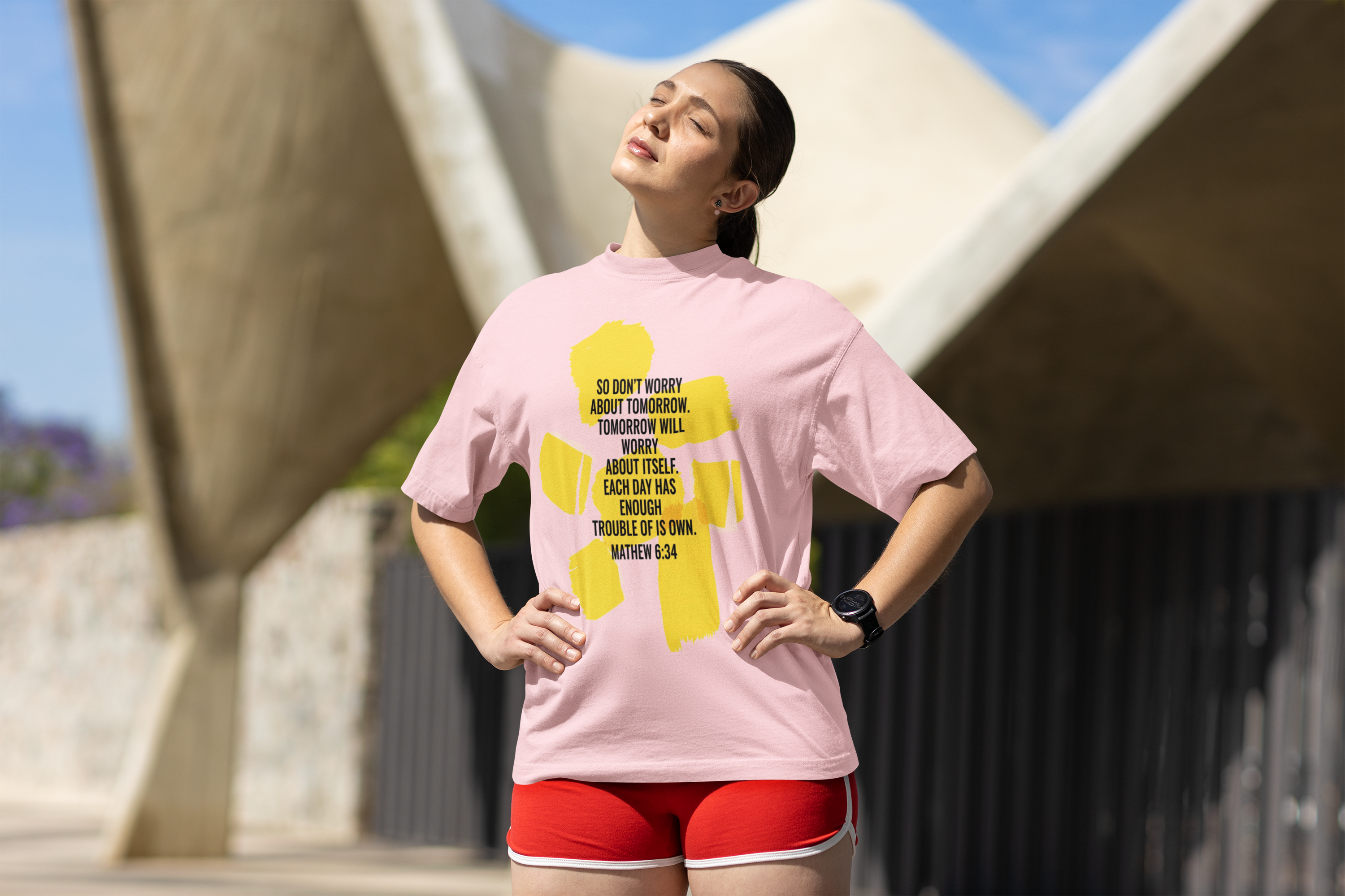 Buy Christian Quote & Bible Verse T-Shirt Mathew 6:34 Bible Verse Inspired Design
