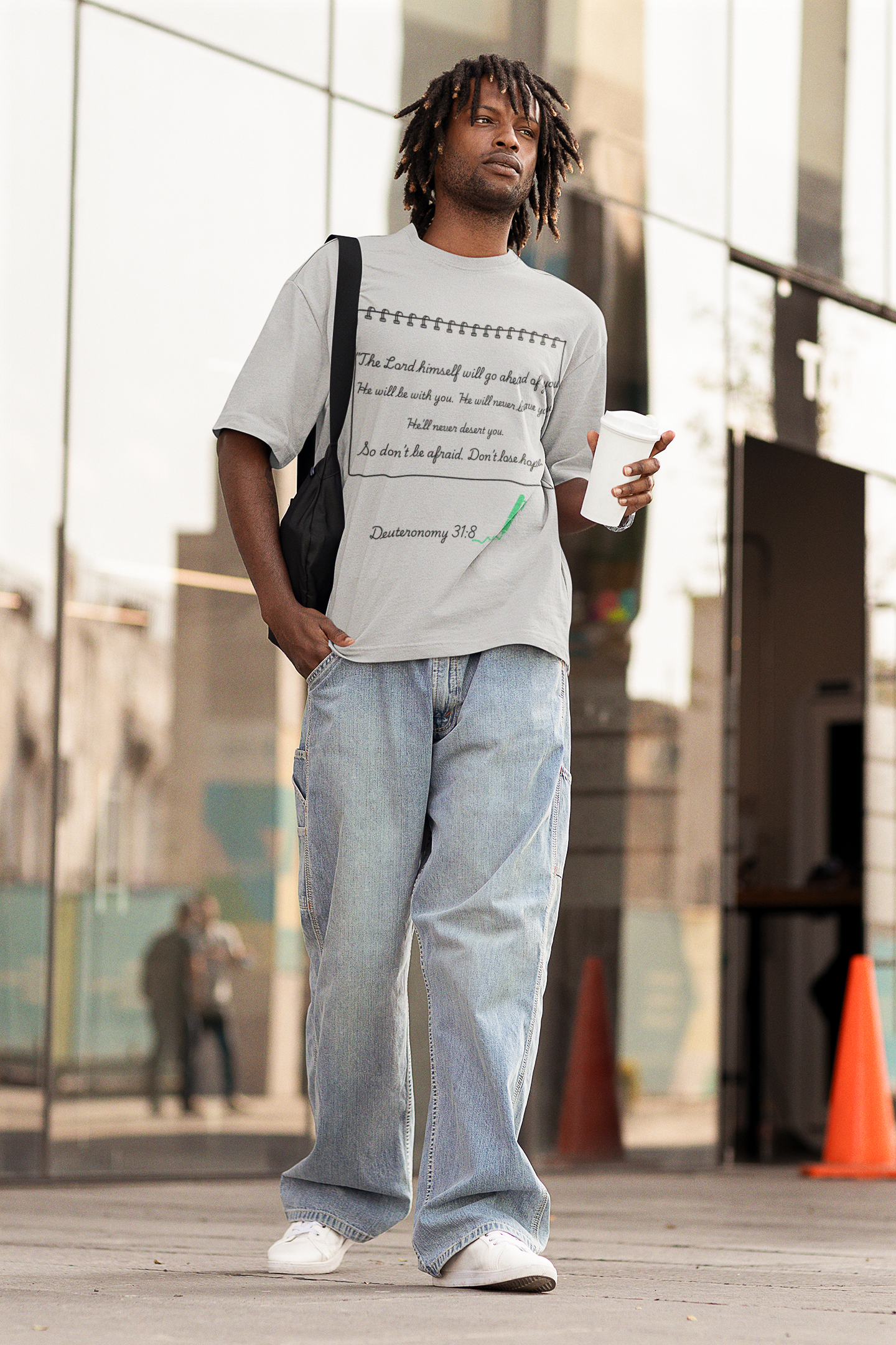 Buy Christian Quote & Bible Verse T-Shirt Deuteronomy 31:8 | Bible Verse Inspired Design