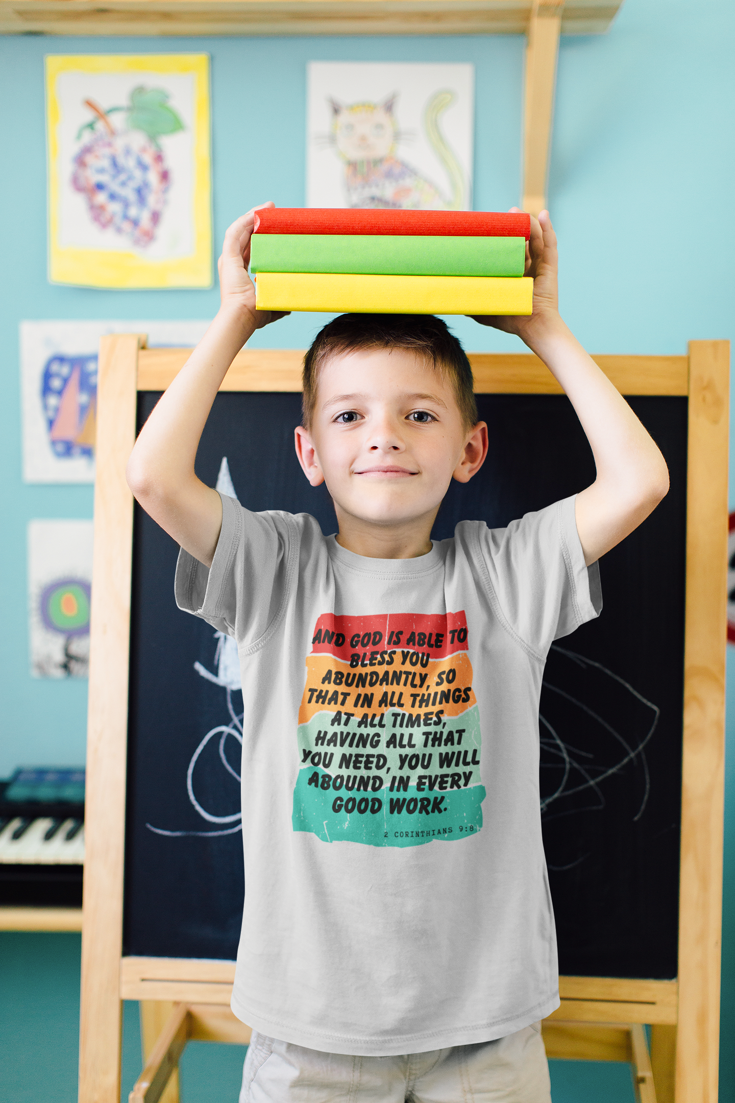 Buy Christian Bible Verse T-Shirts for Kids | Boy | Corinthians 9:8