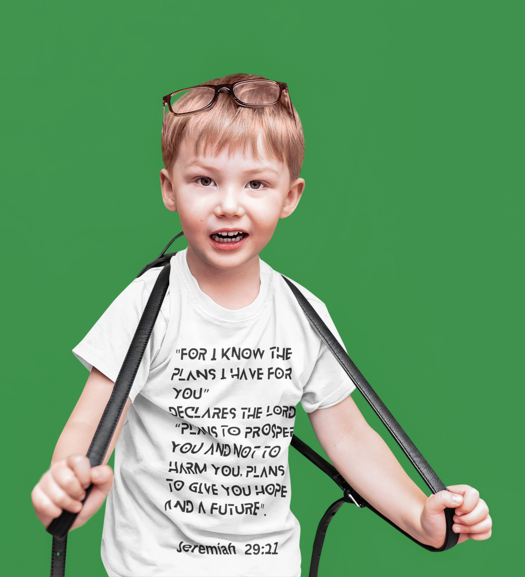 Buy Christian Bible Verse T-Shirts for Kids | Boy | Jeremiah 29:11