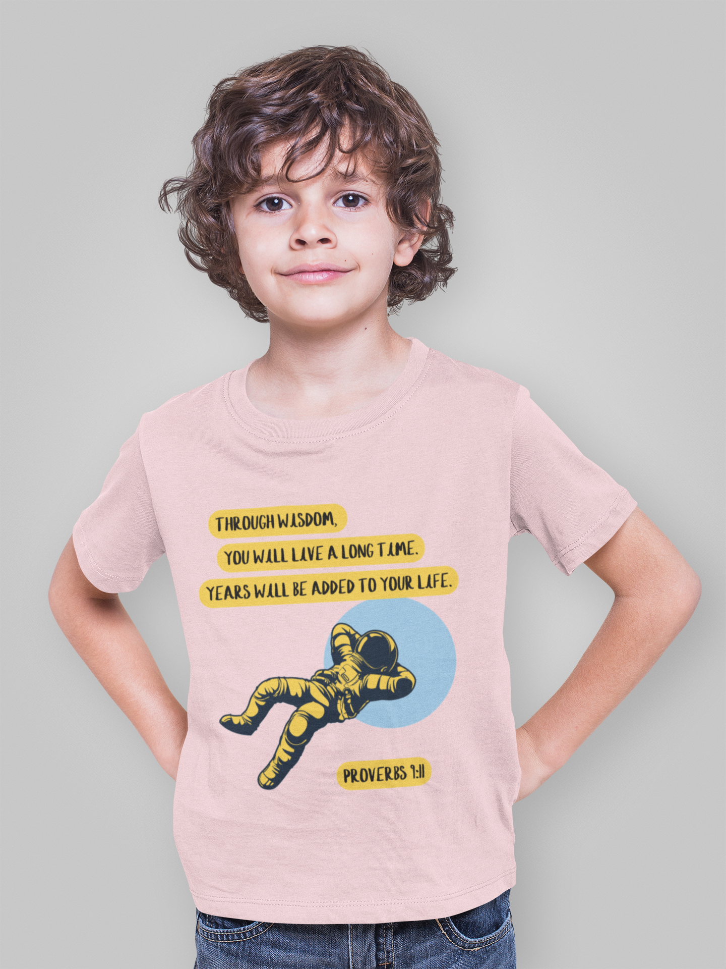 Buy Christian Bible Verse T-Shirts for Kids Boy | Proverbs 9:11