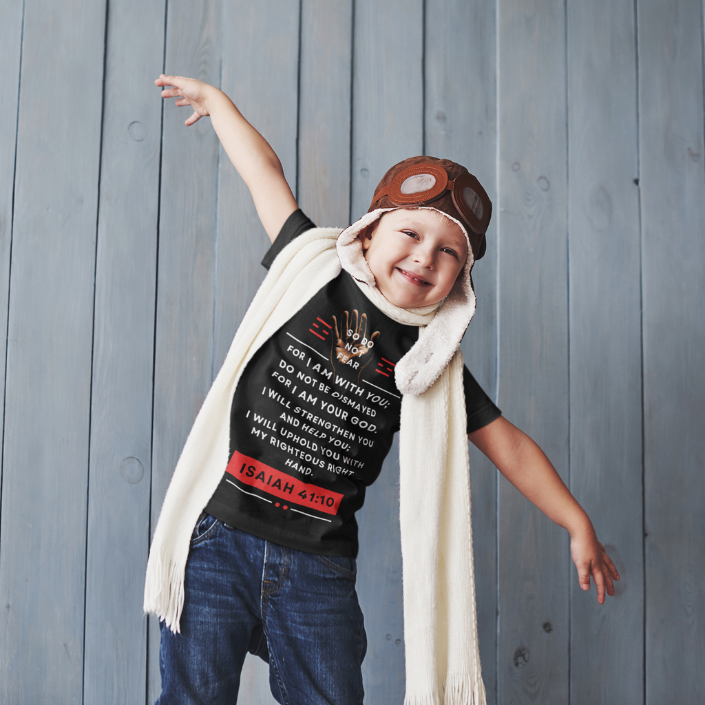 Buy Christian Bible Verse T-Shirts for Kids Boy Isaiah  41:10 Bible Verse Design