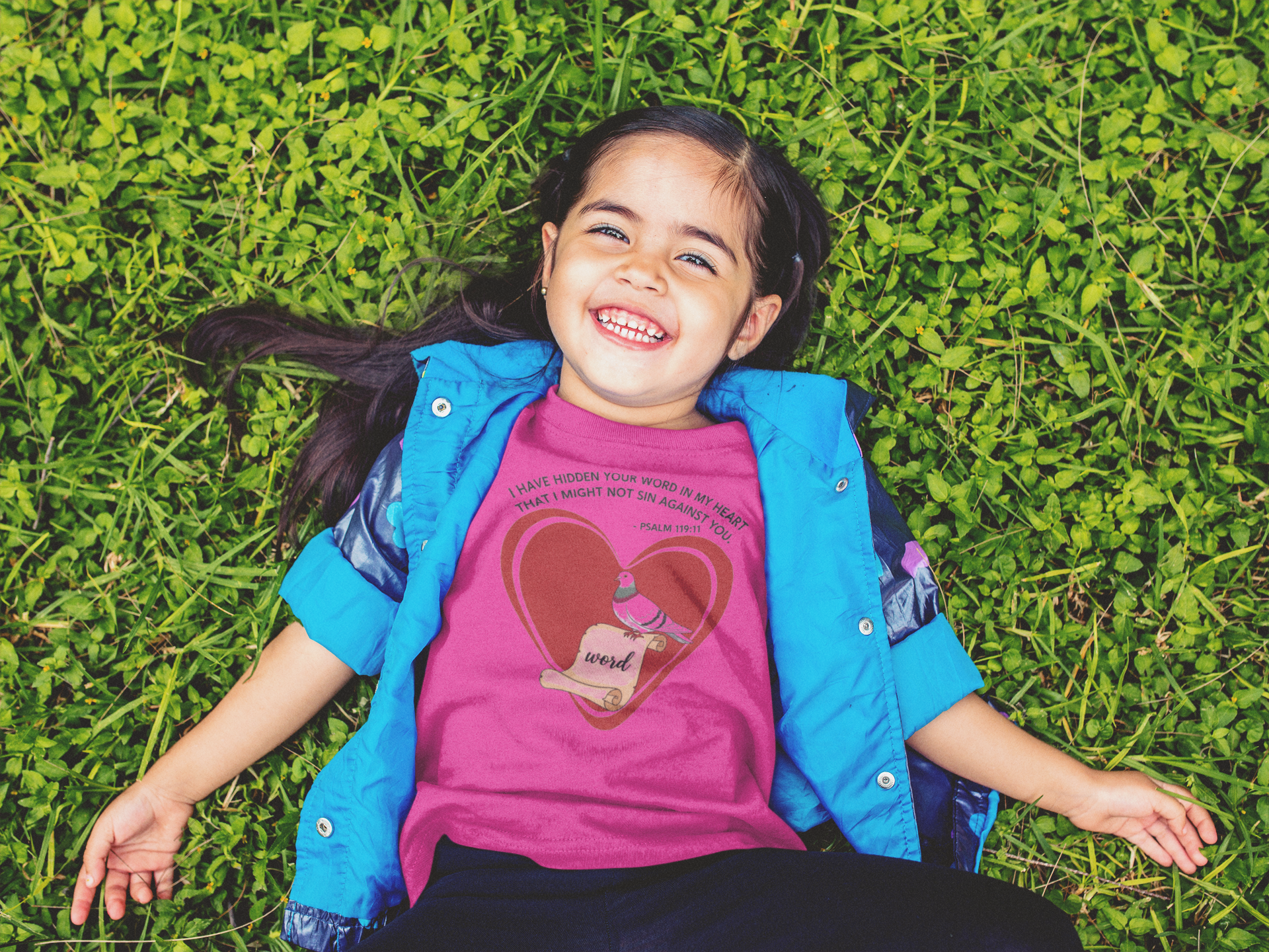 Buy Christian Bible Verse T-Shirts for Kids | Girl | Psalms 119:11