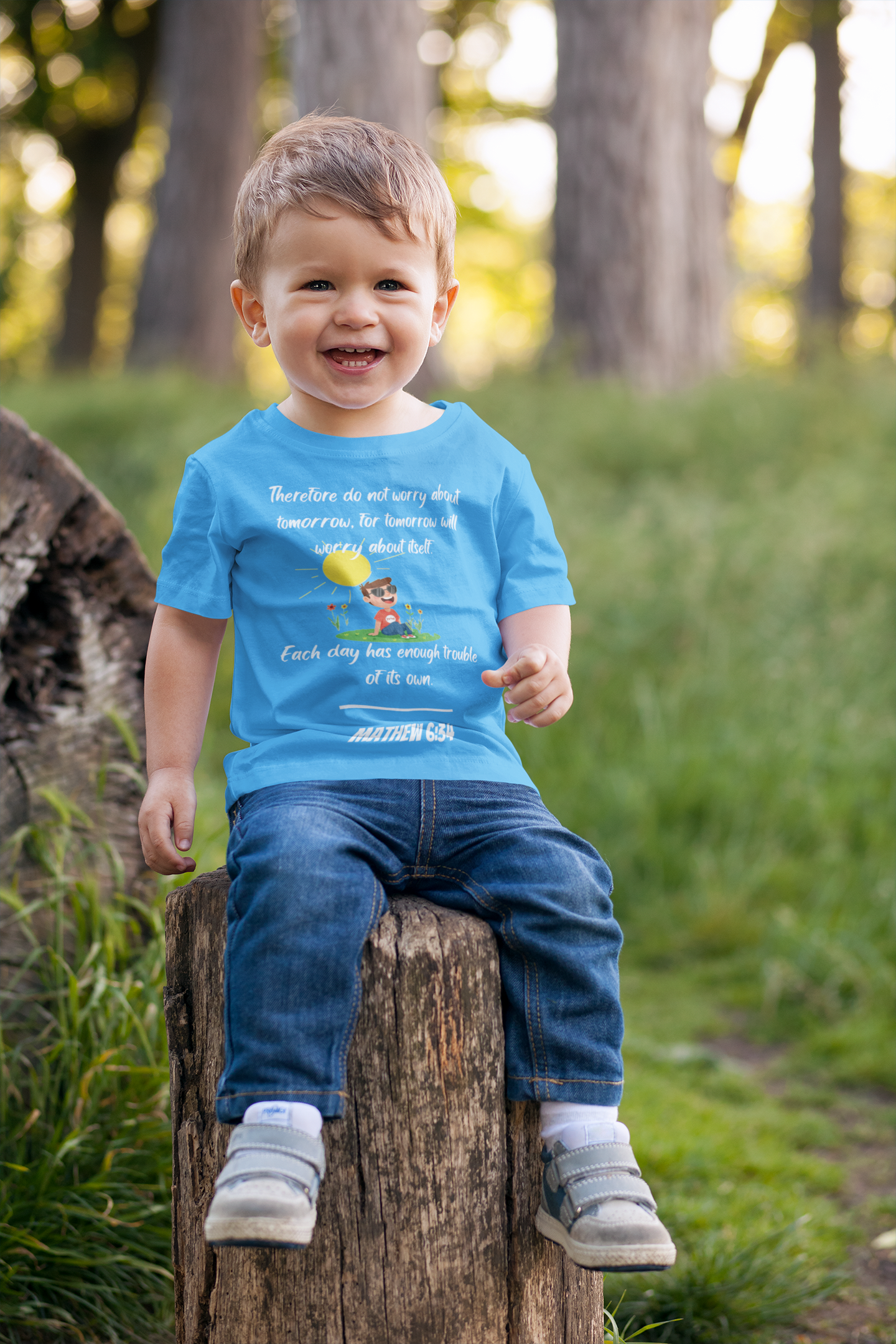 Buy Christian Bible Verse T-Shirts for Kids Boy Mathew 6:34